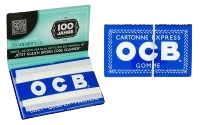 OCB Blau kurz Gummizug Doppel - 100 Blatt pro Heftchen