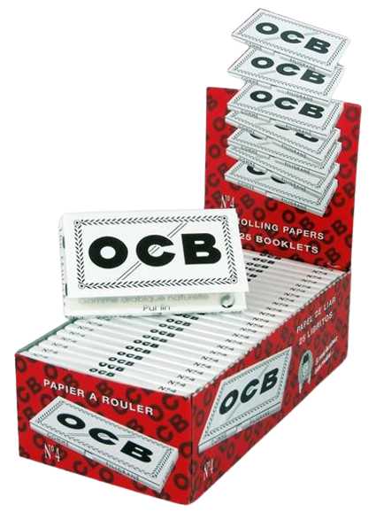 OCB Weiß kurz N° 4 (Doppel) - 69x36mm - 2x 50 Blatt (= 100 Blatt) pro Heftchen