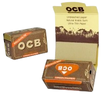 OCB Premium unbleached Slim ROLLS + Tips - 4m - 40 Filter/Booklet