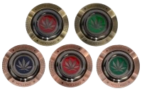 Metall Aschenbecher "Leaf Amsterdam Holland"