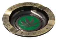 Metall Aschenbecher "Leaf Amsterdam Holland"