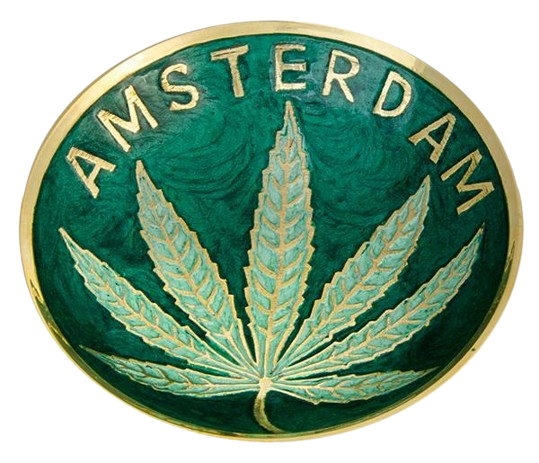 Messing Aschenbecher "Amsterdam Leaf"