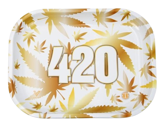 Dreh-Tablett - Rolling Tray V-Syndicate SMALL "420 Gold"