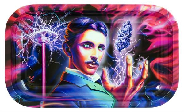 Dreh-Tablett - Rolling Tray V-Syndicate SMALL "Tesla - High Voltage"