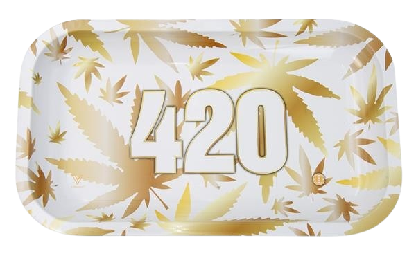 Dreh-Tablett - Rolling Tray V-Syndicate MINI "420 Gold"