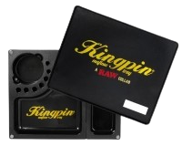 "Kingpin Mafioso Tray" Dreh-Tablett - Rolling Tray schwarz 3-teilig