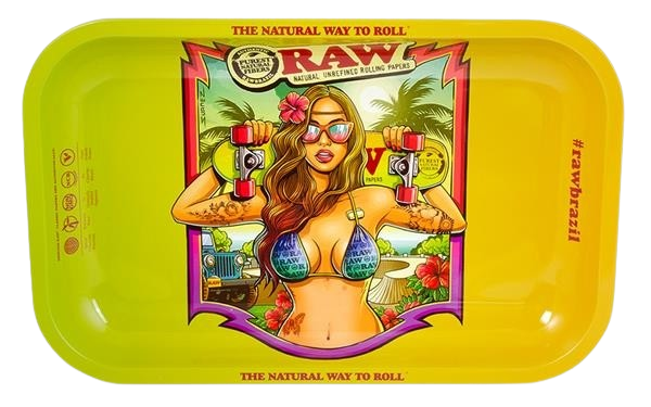 RAW Dreh-Tablett - Rolling Tray klein RAW Brazil 2nd Edition"