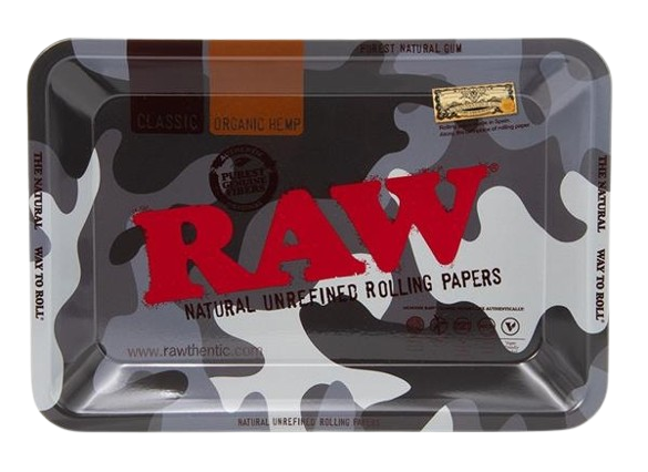 RAW Dreh-Tablett - Rolling Tray MINI "RAW Urban Camouflage"