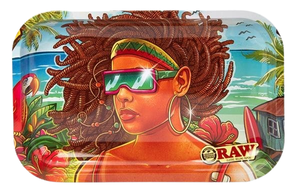 RAW Dreh-Tablett - Rolling Tray klein "RAW Brazil 3rd Edition"