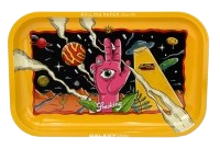 SMOKING Dreh-Tablett - Rolling Tray klein "Galaxy Collection - Earth"