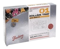 SMOKING Dreh-Tablett - Rolling Tray klein "Galaxy Collection - Earth"