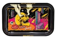 SMOKING Dreh-Tablett - Rolling Tray klein "Galaxy Collection - Inferno"