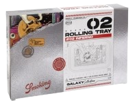 SMOKING Dreh-Tablett - Rolling Tray klein "Galaxy Collection - Inferno"
