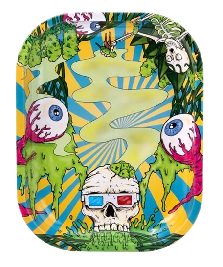 Dreh-Tablett - Rolling Tray MINI "Beuz - Skeleton"