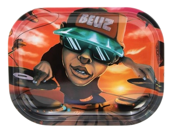 Dreh-Tablett - Rolling Tray MINI "Beuz - DJ Beuz"