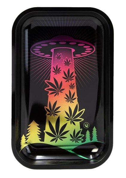 Dreh-Tablett - Rolling Tray SMALL "420 UFO GRADIENT Metallic"