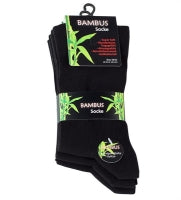 Bambussocken Unisex lang, Gr. 39-42, schwarz (3 Paar/Set)