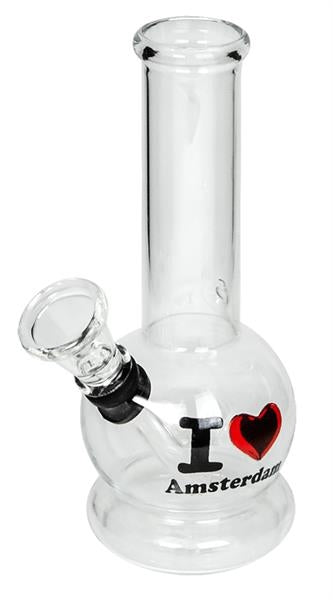 Glass Pfeife water pipe vase ca. 12,5 cm, ø 30mm