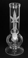 Glass pipes Glass Vase Bong Glass Water Pipes "Sand Leaf", ca. 21cm