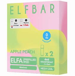 Elfbar ELFA Liquid Pod nikotinfrei - Apple Peach