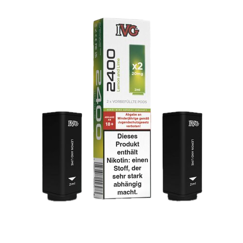 IVG 2400 - 4-Pod System - Prefilled Pods (2 Stück) - Lemon and Lime - 20mg