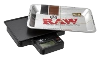 RAW x MyWeigh Tray Scale 1000g Digitalwaage mit Drehtablett