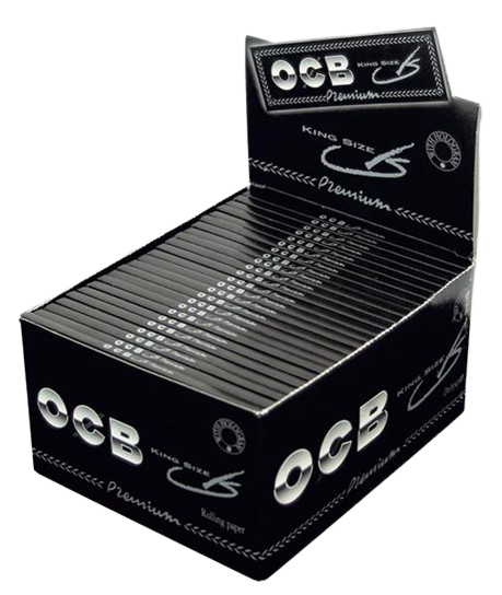 OCB Schwarz Premium King Size - 98x53mm - 32 Blatt pro Heftchen