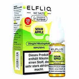 ELFLIQ Nikotinsalz Liquid Sour Apple, 20mg