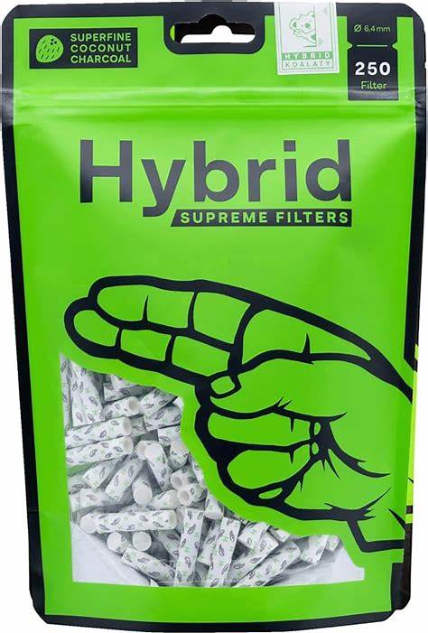 Hybrid Supreme Filters Halb Zellstoff. Halb Aktivkohle - 250 Filter
