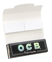 OCB Schwarz Premium Single Wide & Tips - 69x36mm - 50 Blatt & 50 Tips pro Heftchen