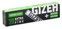 Gizeh BLACK King Size Slim Papers + Aktivkohlefilter