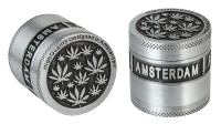 Zink Grinder / Mühle "Amsterdam - Multi Leaves" / 4teilig / Ø40mm