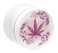 CNC Aluminium Mühle/Grinder "Floral Hemp Pink" / 4teilig / Ø 50mm