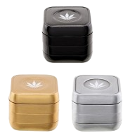 ATOMIC Metall Grinder "Cube" 4teilig, 4cm