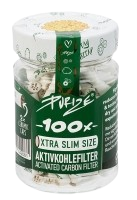 PURIZE® XTRA Slim Size weiß Aktivkohlefilter 100er Glas