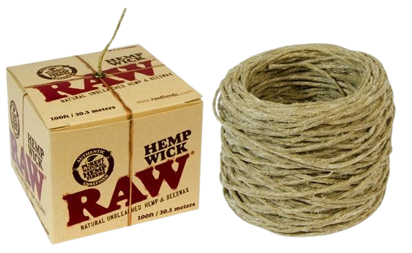 RAW Hemp Wick Rolls Ball 30,5m (100ft)