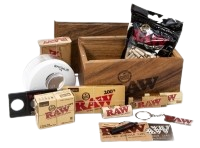 RAW Mega Starter Holzbox Limited Edition aus Akazienholz mit Schiebedeckel