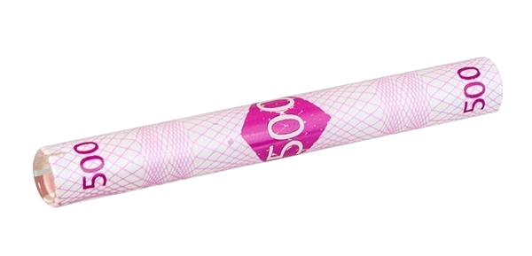 Ziehrohr aus Glas "Geldschein"