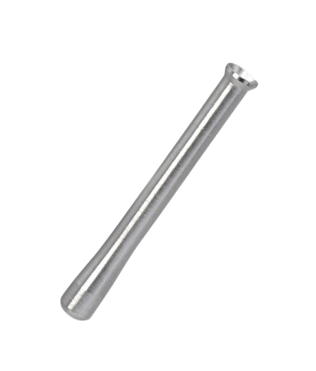 Ziehrohr aus Metall, silber - 65mm