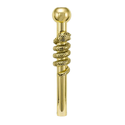 Ziehrohr aus Edelstahl, gold, Curled Snake - 60mm