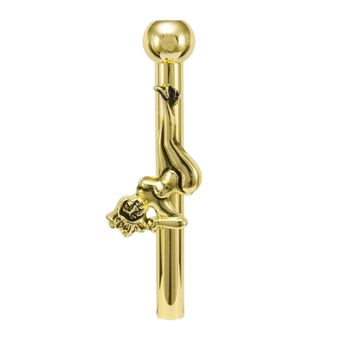 Ziehrohr aus Edelstahl, gold, Pole Dancer Girl - ca. 60 mm