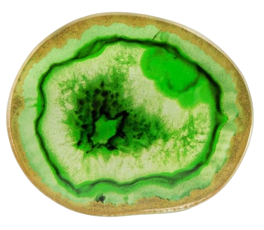 Glas Tablett in Achatscheiben-Optik