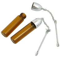 Snuff Case - Brown Bullet, groß - ca. 5,5cm - Ø 1,4cm