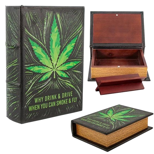 Buchversteck/Stash Book Holzbox "Drink & Drive" Versteck Box