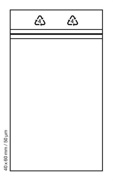 Tütchen - ZIP Beutel, 40x60mm - VE 100 Tütchen