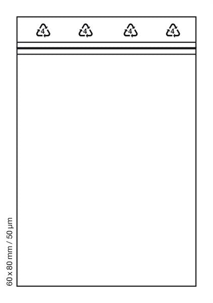 Tütchen - ZIP Beutel, 60x80mm - VE 100 Tütchen