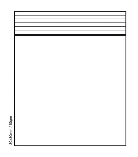 Tütchen - ZIP Beutel, 30x30mm - VE 100 Tütchen