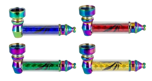 US Schraubpfeife aus Metall - RAINBOW - ca. 72mm