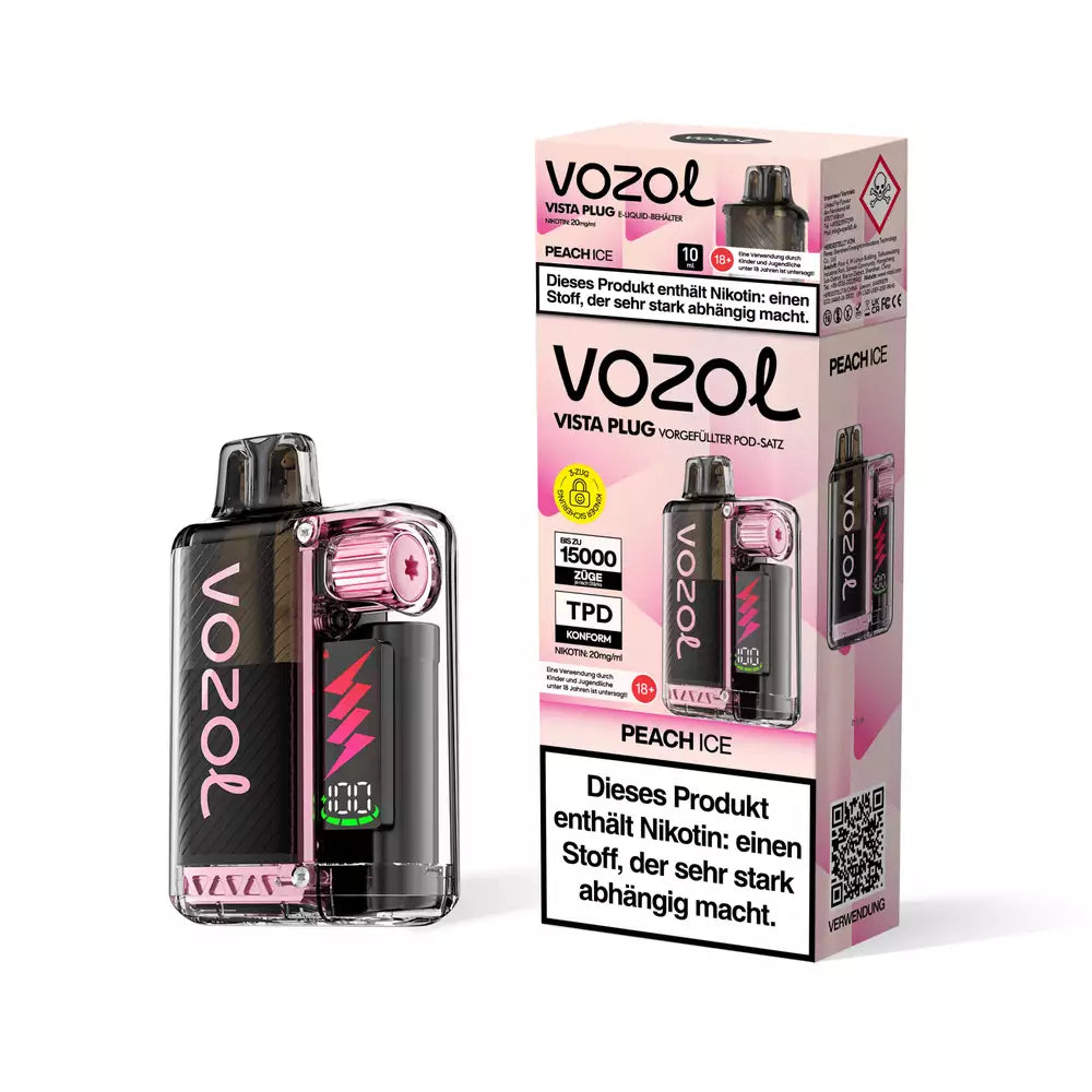 Vozol Vista Plug Starterkit 15000 - Peach Ice - 20mg Nikotin