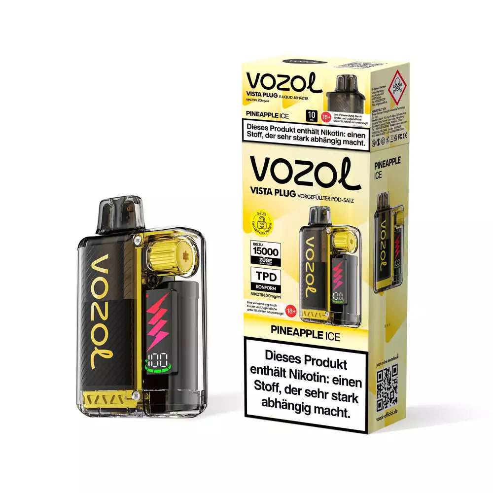 Vozol Vista Plug Starterkit 15000 - Pineapple Ice - 20mg Nikotin
